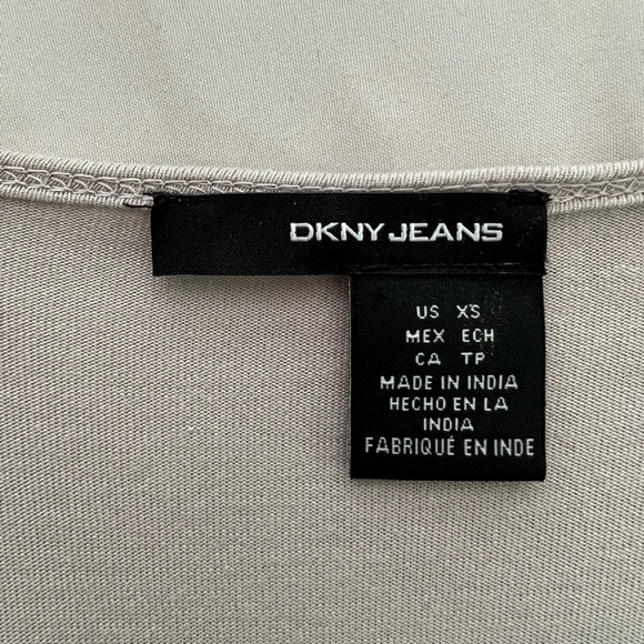 XS DKNY Ombré dip dyed v-neck top - Picture 2 of 3